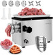 Anatole Commercial Electric Meat Grinder 1.8 Hp 1300 W All Stainless Steel Meat Bones Mincer Heavy Duty Sausage Stuffer With 6 Grinding Plates 4 Blades For Restaurant Hotel 110V