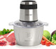 Food ProcessorElectric Food Chopper With 500W Stainless Steel Motor & 2 Sharp Blade Sets 12-Cup Stainless Steel Bowl For Meat Vegetables Fruits And Nuts