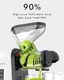 Cold Press Juicer Slow Masticating High-Yield Juice Extractor Maker Wide Dual-Feed Anti-Clog Reverse Function Easy Clean For Fruits Veggies Wheatgrass & Celery White