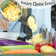 Jayvar Rotary Cheese Grater Cheese Grater Rotary Shredder With 3 Interchangeable Blades And Handle For Cheese And Vegetable Fast Cutting Cheese Shredder For Vegetables And Nuts Dishwasher Safe