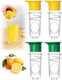 Lemon Squeezer Screw-Top 4Pcs Manual Juicer With Filter Portable Citrus Juicer For Lemon/Lime/Orange Food Grade Lime Squeezer Bpa-Free Easy To Clean & Carry Ideal For Cocktails Cooking Bbq