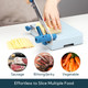 Kitchendao Multipurpose Cheese Slicer Cutter With Board For Arthritic And Weak Hands Adjustable Thickness Dial For Block Cheese Effortless Slicing Guillotine Sausage Ham Biltong Jerky Slicer