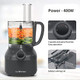 La Reveuse 4-Cup Food Processor Vegetable Chopper For SlicingShreddingGratingJuicingEmulsfyingMixing400 Watts