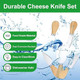 10 Pcs Cheese Knives Wooden Handle Cheese Knife Set for Charcuterie Board Mini Steel Stainless Cheese Cutter Spreader Fork for Party Wedding Christmas Charcuterie Accessories