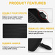 Square Cast Iron Grill Pan With Silicone Handles+Pan Scraper Tool Stove Top Grill Pan Perfect For Meats Steak Fish And Vegetables 10 Inch Steak Pan -Black