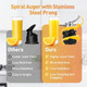Secura Cold Press Juicer With Stainless Steel Prong Spiral Auger & Mesh Free Filter Slow Juicer With Quiet Motor & Reverse Function For Vegetables And Fruits Masticating Juicer Machines With Brush