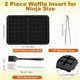 2Pcs Silicone Waffle Mold Waffle Plates For Ninja Af400Eu Af451Eu And Af500De Hot Air Fryer Waffle Set Waffle Maker Includes 2Pcs Baking Brush And Barbecue Tongs