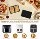 2Pcs Silicone Waffle Mold Waffle Plates For Ninja Af400Eu Af451Eu And Af500De Hot Air Fryer Waffle Set Waffle Maker Includes 2Pcs Baking Brush And Barbecue Tongs
