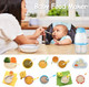 Baby Food Maker Cordless Food Processor Puree Blender With 350Ml Glass Bowl ＆ 6 Sharp Blades Small Wireless Chopper Baby Puree Maker Mini Rechargeable Chopper Kitchen Mixer For FruitVegetableMeat