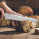 Tuo Bread Knife For Homemade Bread 10 Inch Sharp Serrated Knife High Carbon German Stainless Steel With Pakkawood Handle Box  Falcon Series