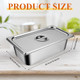 8 Packs Stainless Steel Hotel Pans With Lids 1/4 Size X 6" Deep Steam Table Pan Commercial Food Storage Containers Stackable Metal Steamer Pan Anti-Jam Hotel Restaurant Warm Pans