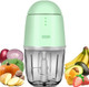 Food Processor - Rechargeable Mini Food Processor & Portable Small Food Chopper For Vegetables Fruit Onion Garlic Kitchen 1.3Cup 10 0Z150 Watts Glass Container Dishwasher Safe (Green)