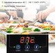 Electric Roll Top Chef Chafing Dish Buffet Set 2 Pans Buffet Servers And Warmers Digital Display Temperature Warming Tray Stainless Steel Food Warmer For Parties Commercial Food Steam Table