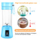 Oblivion Portable 6-Blade Fruit Juicer Blender 1 Pc ? USB Rechargeable Multicolor Mixer Bottle for Juice Protein & Milk Shake Smoothies Fruit & Vegetable Grinder Multi-Purpose Electric Shaker Cup