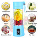 Oblivion Portable 6-Blade Fruit Juicer Blender 1 Pc ? USB Rechargeable Multicolor Mixer Bottle for Juice Protein & Milk Shake Smoothies Fruit & Vegetable Grinder Multi-Purpose Electric Shaker Cup