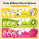Chia Seed Fruit Flavor Gummy Candy Variety Pack Individual Packs Gummy Candy for Goody Bags 4D Gummies Candy Resealable 2.29oz Bag Dragon Fruit Kiwi Fruit Yellow Pitaya