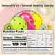 Chia Seed Fruit Flavor Gummy Candy Variety Pack Individual Packs Gummy Candy for Goody Bags 4D Gummies Candy Resealable 2.29oz Bag Dragon Fruit Kiwi Fruit Yellow Pitaya