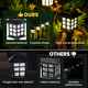 GIGALUMI Solar Outdoor Lights2 Pack LED Solar Lights Outdoor Waterproof Solar Walkway Lights Maintain 10 Hours of Lighting for Your Garden Landscape Path Yard Patio Driveway Plastic Black