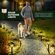 GIGALUMI Solar Outdoor Lights2 Pack LED Solar Lights Outdoor Waterproof Solar Walkway Lights Maintain 10 Hours of Lighting for Your Garden Landscape Path Yard Patio Driveway Plastic Black