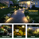 GIGALUMI Solar Outdoor Lights2 Pack LED Solar Lights Outdoor Waterproof Solar Walkway Lights Maintain 10 Hours of Lighting for Your Garden Landscape Path Yard Patio Driveway Plastic Black