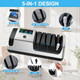 5 In 1 Electric Knife Sharpener Professional 3-Stage With Lcd Screen 100% Diamond Abrasives 3 Rotational Speed Adjustable Knife Sharpener For Straight Serrated Meat Cleaver Scissors 5 In 1 Electric Knife Sharpener Professional 3-Stage With Lcd Screen 100% Diamond Abrasives 3 Rotational Speed Adjustable Knife Sharpener For Straight Serrated Meat Cleaver Scissors