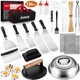 Griddle Accessories Kit - 136Pcs Flat Top Grill Accessories For Blackstone And Camp Chef Metal Spatula Tools Set With Burger Press Scraper Tongs Carry Bag For Outdoor Grilling Bbq Cooking Griddle Accessories Kit - 136Pcs Flat Top Grill Accessories For Blackstone And Camp Chef Metal Spatula Tools Set With Burger Press Scraper Tongs Carry Bag For Outdoor Grilling Bbq Cooking