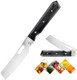 Kitchen Knife Folding Chef Knife 4 Inch Sharp 8Cr14Mov Stainless Steel Blade Black Wood Handle Pocket Japanese Style Universal Knife For Outdoor Camping Cooking Bbq