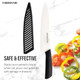Ceramic Knife 8 Inch - High-Precision Ceramic Blade For Meats Fruits And Vegetables - Durable Ceramic Blade With Protective Sheath - Ceramic Knives (Black)