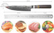 Bigsun Chef Gyutou Knife 67 Layers Vg 10 Forged High Carbon Damascus Steel Kitchen Cooking Knives With Resin Honeycomb Design Handle (7Inch Nakiri Knife Brown)
