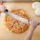 Pizza Cutter Knife 20" W/Non-Slip Handle Professional Commercial Sharp Pizza Rocker High Carbon Large Pie Bread Slicer Premium Pizza Oven Accessories