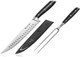 Cangshan Alps Series 502803 German Steel Forged 2-Piece Carving Set With Sheaths Black