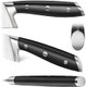 Cangshan Alps Series 502803 German Steel Forged 2-Piece Carving Set With Sheaths Black