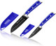 Cangshan S+ Series 1022124 German Steel Forged 2-Piece Titanium Coated Santoku Starter Knife Set With Sheaths Atlantic Blue