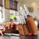Cangshan Alps Series 1026672 German Steel Forged 12-Piece Knife Block Set Acacia (Black)