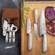 Cangshan Alps Series 1026672 German Steel Forged 12-Piece Knife Block Set Acacia (Black)