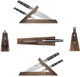 Cangshan Tc Series 1021202 Swedish 14C28N Steel Forged 3-Piece Knife Block Set Walnut