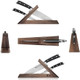 Cangshan Ts Series 1021417 Swedish 14C28N Steel Forged 3-Piece Tai Knife Block Set Walnut