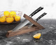 Cangshan Ts Series 1021417 Swedish 14C28N Steel Forged 3-Piece Tai Knife Block Set Walnut