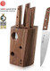 Cangshan W Series 6 Piece German Steel Knife Block Set Walnut
