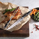 Cangshan Ts Series 1020823 Swedish 14C28N Steel Forged 5-Inch Santoku Knife And Wood Sheath Set
