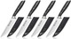 Cangshan Alps Series 502780 German Steel Forged 4-Piece Steak Knife Set With Sheaths Black