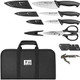 Cangshan Horizon Series 1026689 Swedish 14C28N Steel 7-Piece Travel Knife Bag Set