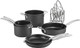 Cuisinart N61-11 Nonstick Hard-Anodized Nesting Cookware Set 11 Piece Black