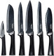 Cuisinart Cutlery Knife Set 12Pc Metallic Cutlery Knife Set With Blade Guard Lightweight Stainless Steel Durable & Dishwasher Safe C55-12PmbBlack Cuisinart Cutlery Knife Set 12Pc Metallic Cutlery Knife Set With Blade Guard Lightweight Stainless Steel Durable & Dishwasher Safe C55-12PmbBlack
