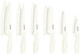 Cuisinart Knife Set 12Pc Ceramic Coated Knife Set With 6 Blades & 6 Blade Guards Lightweight Stainless Steel Durable & Dishwasher Safe (Black)