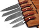 Handmade Damascus Steel Blade Kitchen Knife Set 5Pcs Best Damascus Chef Knife Set Professional Kitchen Cooking Knives With Leather Case/Bag