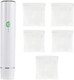 Vacuum Sealer Kit Portable Handheld Vacuum Pump 2 In 1 Smart Electric Preserver With Auto Stop Usb Rechargeable For Food Storage Containers And More (White)