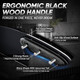 Dream Reach Butcher Knife Set - 3Pcs Black Cleaver Knives Kit For Meat Cutting Bbq Outdoor Hand Forged Serbian Chef Cleaver For Mother Father Idea