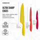 Farberware Chef Knife Set 4 Piece Multicolored