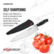 Farberware Edgekeeper 8-Inch Forged Triple Riveted Chef Knife With Self-Sharpening Blade Cover High Carbon-Stainless Steel Kitchen Knife With Ergonomic Handle Razor-Sharp Knife Black